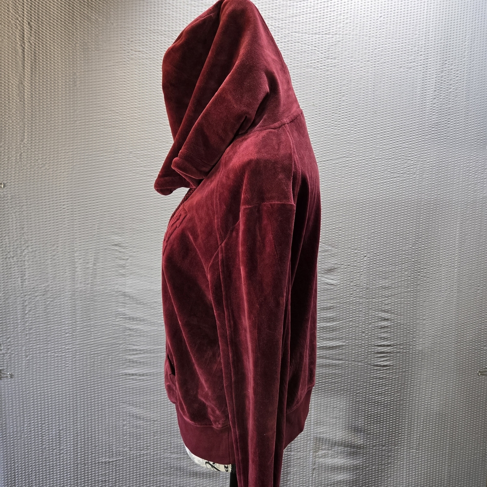 Puma By Rhianna Burgundy Velour "Fenty" Hoodie W/ 13 On Hood Streetwear - Picture 8 of 12